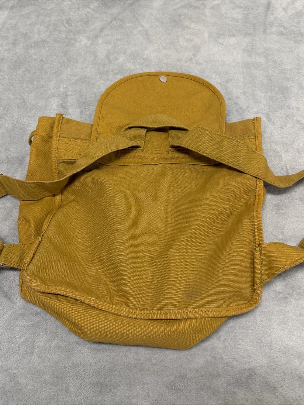 Baggu Tan Brown Drawstring Duck Canvas Rucksack Backpack - Picture 6 of 8